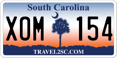 SC license plate XOM154