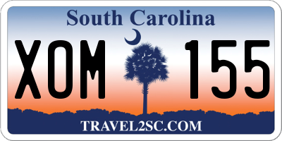 SC license plate XOM155