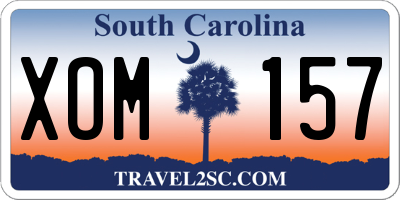 SC license plate XOM157