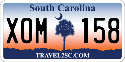 SC license plate XOM158