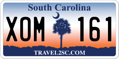 SC license plate XOM161