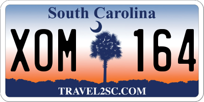SC license plate XOM164