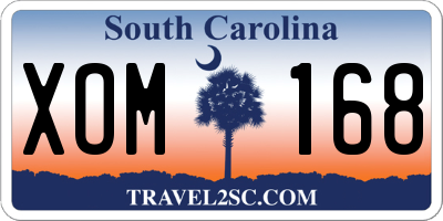 SC license plate XOM168