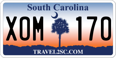 SC license plate XOM170
