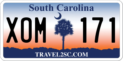 SC license plate XOM171
