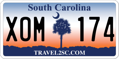 SC license plate XOM174