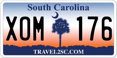 SC license plate XOM176