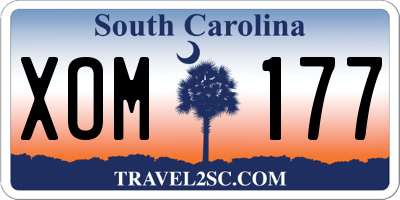 SC license plate XOM177