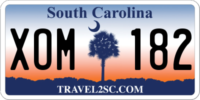 SC license plate XOM182