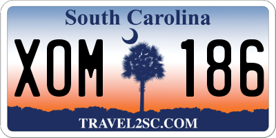 SC license plate XOM186