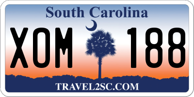 SC license plate XOM188
