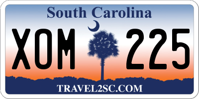 SC license plate XOM225