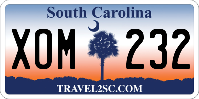 SC license plate XOM232
