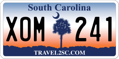 SC license plate XOM241