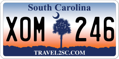 SC license plate XOM246