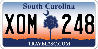 SC license plate XOM248