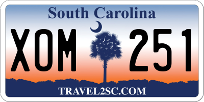 SC license plate XOM251