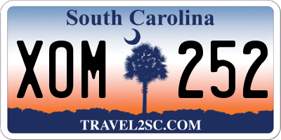 SC license plate XOM252