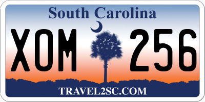 SC license plate XOM256