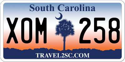 SC license plate XOM258
