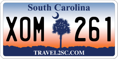 SC license plate XOM261