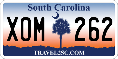 SC license plate XOM262