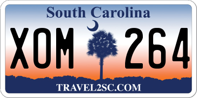 SC license plate XOM264