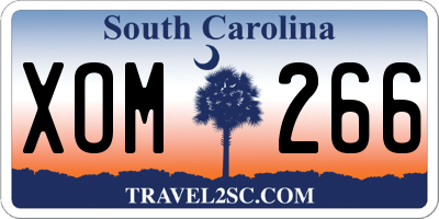 SC license plate XOM266