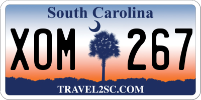 SC license plate XOM267