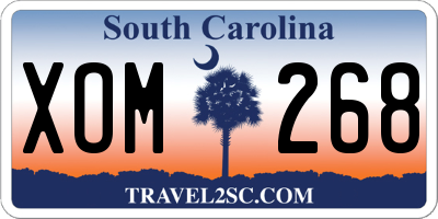 SC license plate XOM268