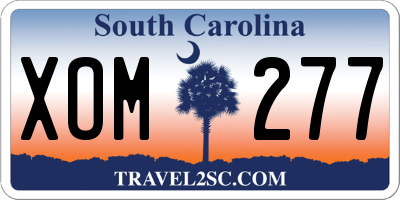 SC license plate XOM277