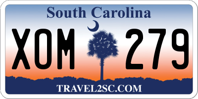 SC license plate XOM279