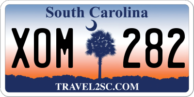 SC license plate XOM282