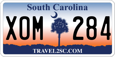 SC license plate XOM284