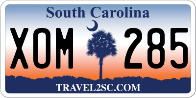 SC license plate XOM285