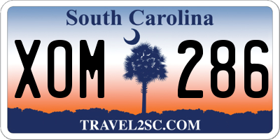 SC license plate XOM286