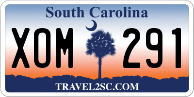 SC license plate XOM291
