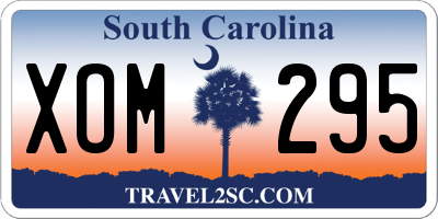 SC license plate XOM295