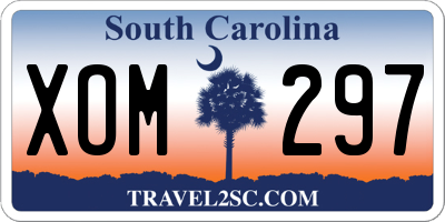 SC license plate XOM297