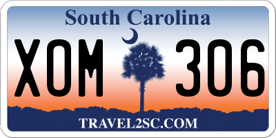 SC license plate XOM306