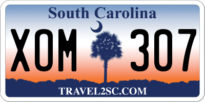 SC license plate XOM307