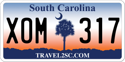 SC license plate XOM317