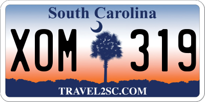 SC license plate XOM319