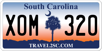 SC license plate XOM320