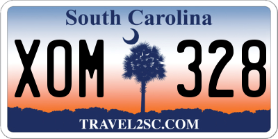 SC license plate XOM328