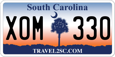 SC license plate XOM330