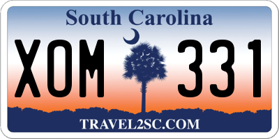 SC license plate XOM331