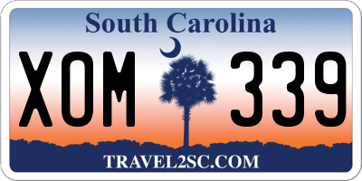 SC license plate XOM339