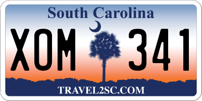 SC license plate XOM341