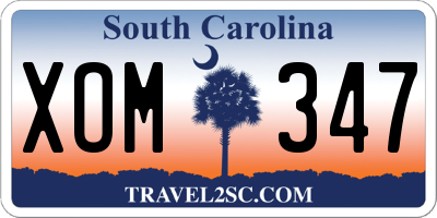 SC license plate XOM347